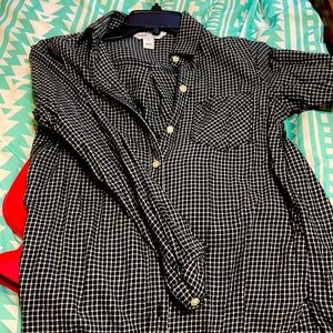 Black checkered shirt